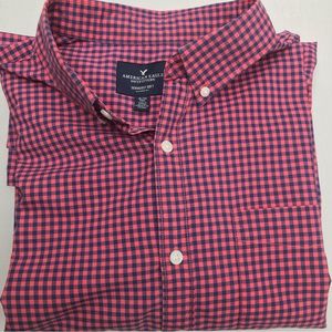 Men’s XL L/S American Eagle Outfitters checkered plaid Casual Dress Shirt